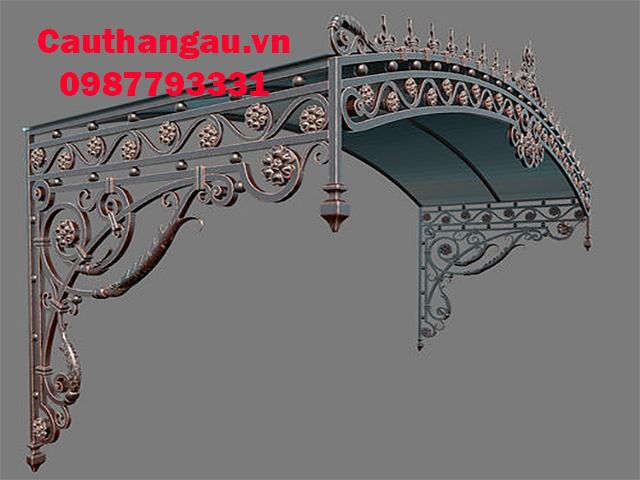 Mái che sắt nghệ thuật kính cường lực tại hà nội Mái che sắt nghệ thuật kính cường lực tại hà nội